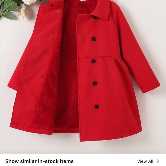 SHEIN Other - SHEIN Girl Vibrant Red Dress Coat/Jacket dressy Fall Size 6